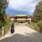 Pathway leading to a Tibetan monastery